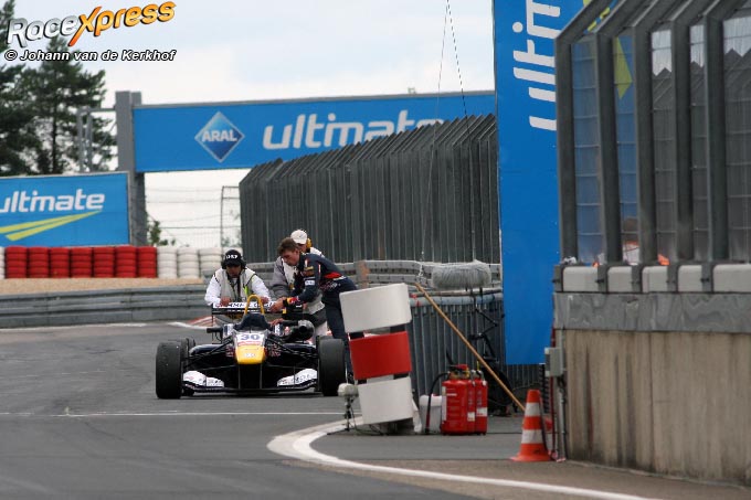 Motor opgeblazen Max Verstappen